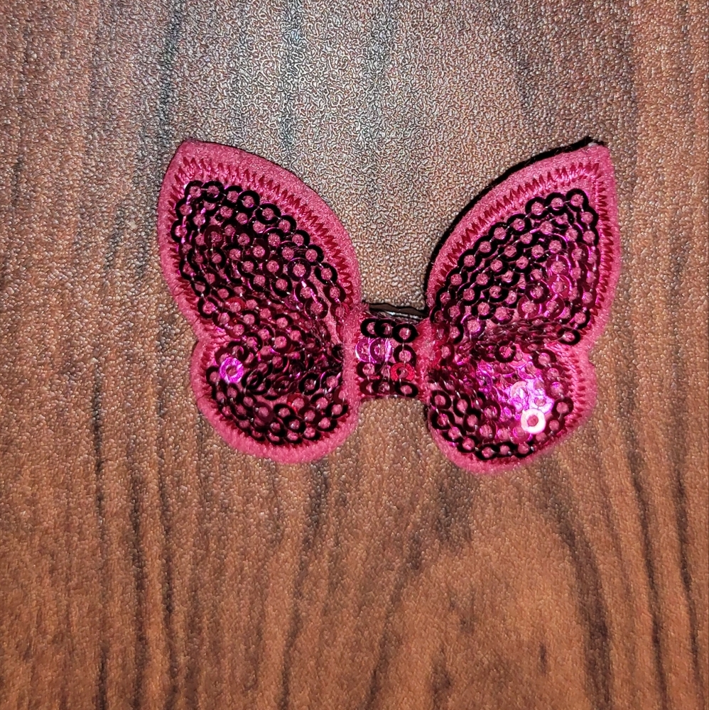 Pink sequins hairbow